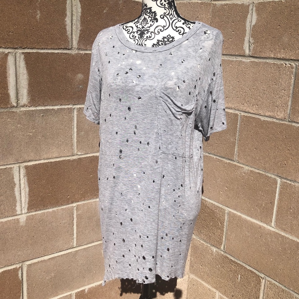 Audrey 3+1 Distressed Tunic